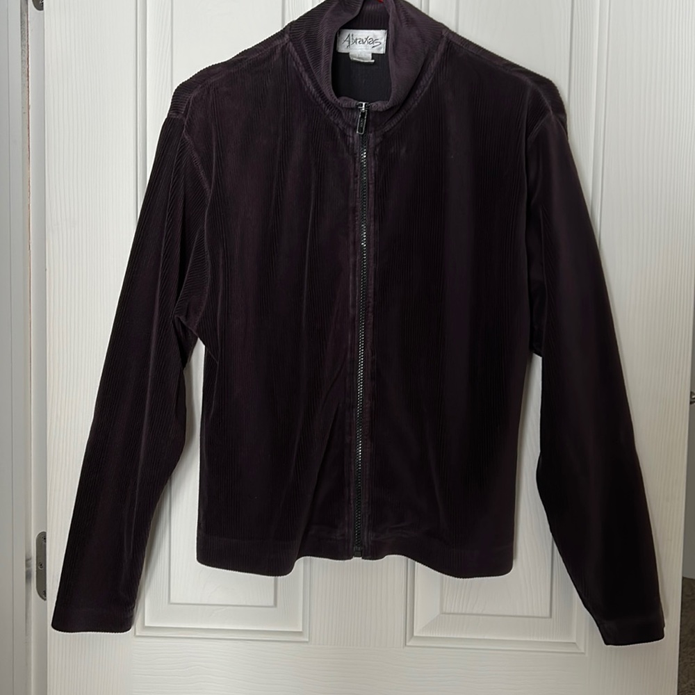 Abraxas velour zip up sweatshirt Lg